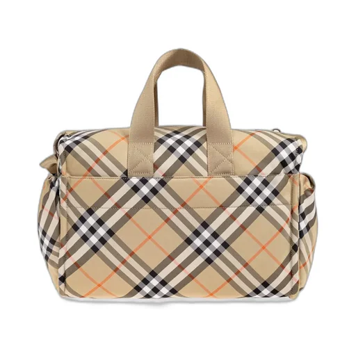 Burberry Kids Zipped Checked Changing Bag