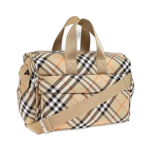 Burberry Kids Zipped Checked Changing Bag