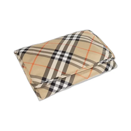Burberry Kids Zipped Checked Changing Bag
