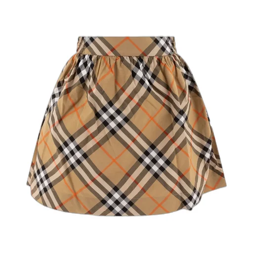 Burberry Kids Checked Pleated Skirt