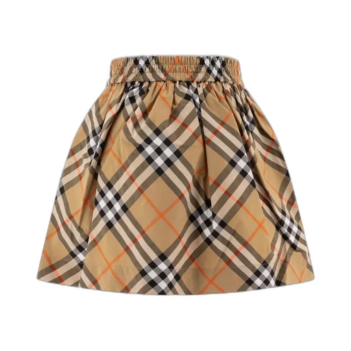 Burberry Kids Checked Pleated Skirt