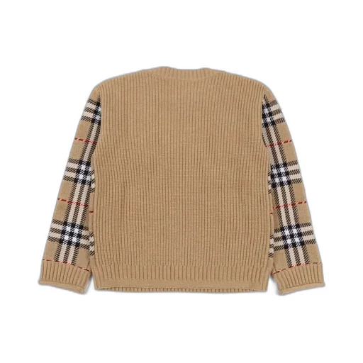Burberry Kids Checked Crewneck Jumper