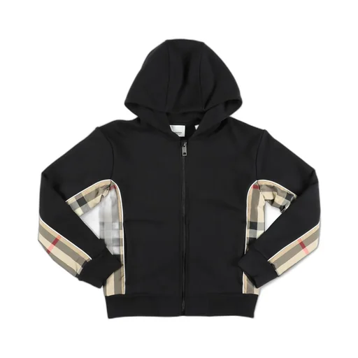 Burberry Kids Graham Checked Panelled Zip-Up Hoodie
