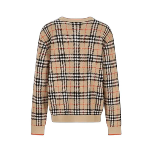Burberry Kids V-Neck Checked Cardigan