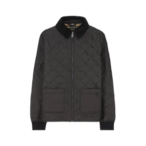 Burberry Kids Diamond Quilted Zipped Jacket