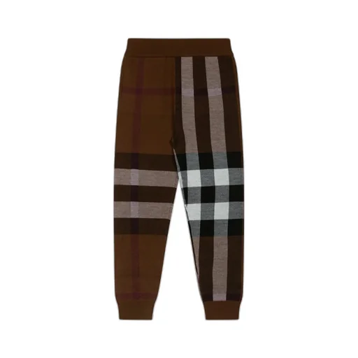 Burberry Kids Checked Tapered Trousers