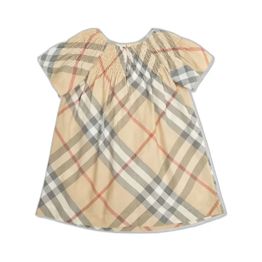 Burberry Kids Checked Crewneck Dress