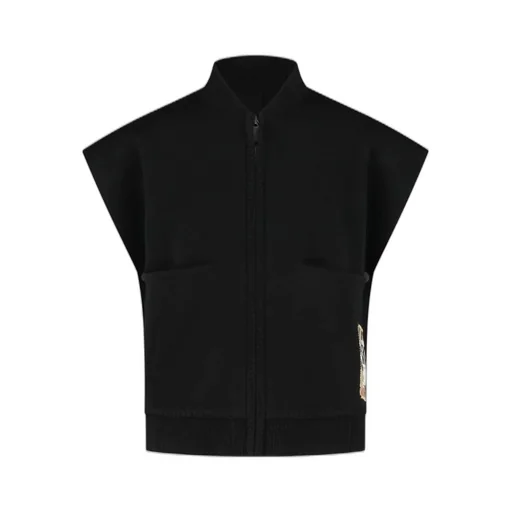 Burberry Kids Logo Patch Checked Zipped Vest