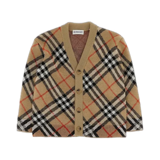 Burberry Kids V-Neck Button-Up Cardigan