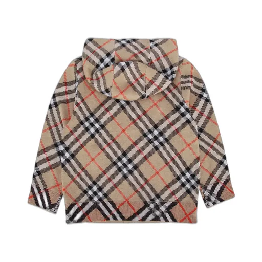 Burberry Kids Check Pattern Zip-Up Hoodie