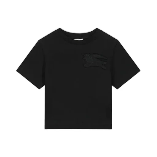 Burberry Kids	Logo-Embroidered Crewneck T-Shirt