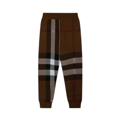 Burberry Kids Checked Tapered Trousers