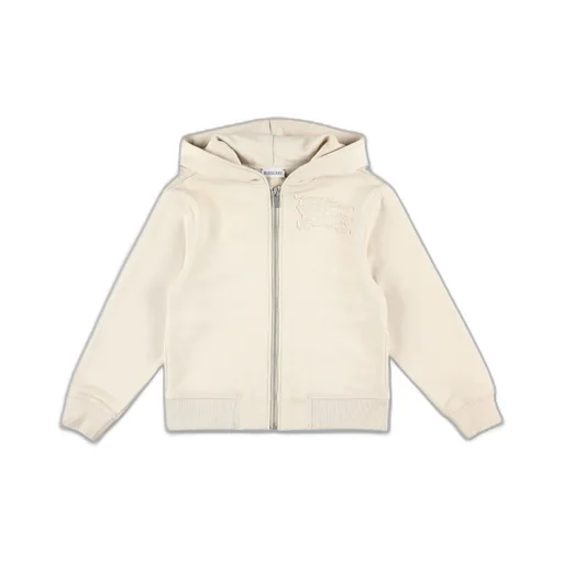 Burberry Kids Ekd Motif Zip-Up Hoodie