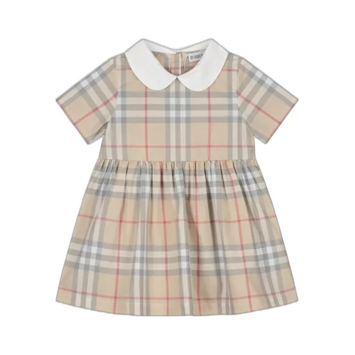 Burberry Kids Plaid Check Pleated Dress