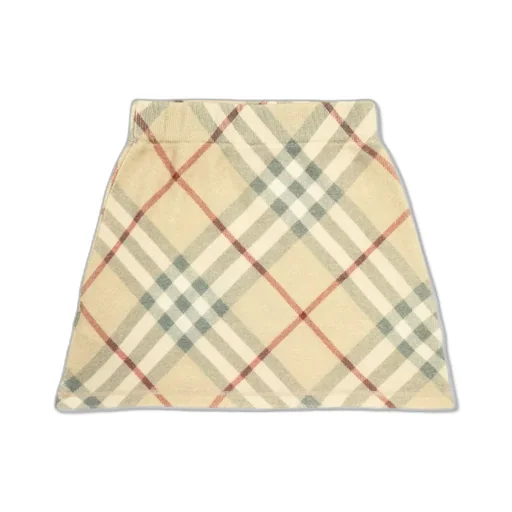 Burberry Kids Checked A-Line Skirt