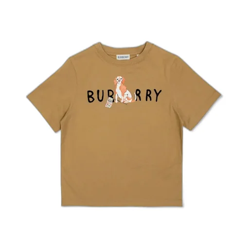 Burberry Kids Logo Printed Crewneck T-Shirt