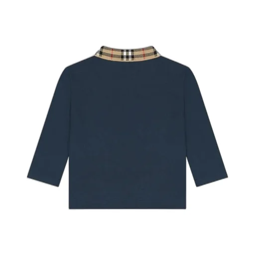 Burberry Kids Long-Sleeved Straight-Hem Polo Shirt