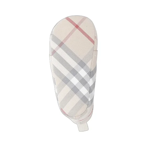 Burberry Kids Check-Pattern Lace-Up Crib Shoes