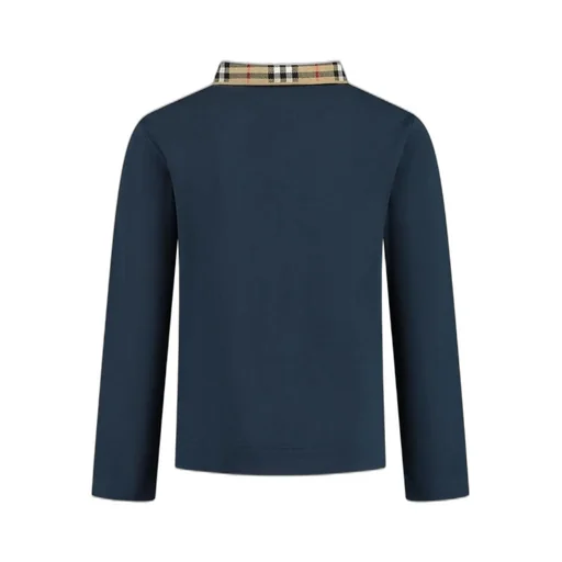 Burberry Kids Long-Sleeved Buttoned Polo Shirt