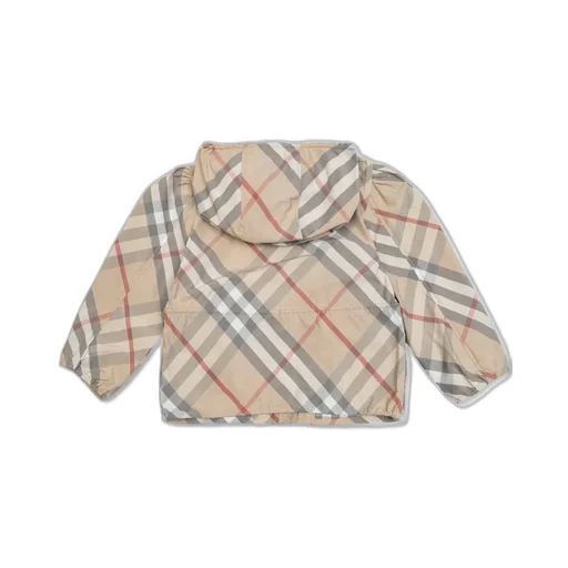 Burberry Kids Checked Hooded Jacket