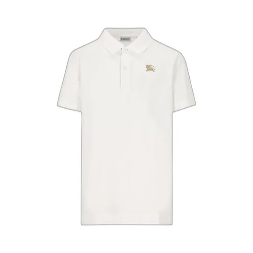 Burberry Kids Logo Embroidered Short Sleeved Polo Shirt