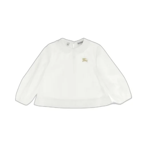 Burberry Kids Logo Embroidered Long-Sleeved Sweatshirt