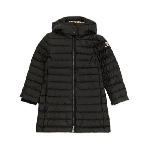 Burberry Kids Logo Bear Embroidered Hooded Puffer Jacket
