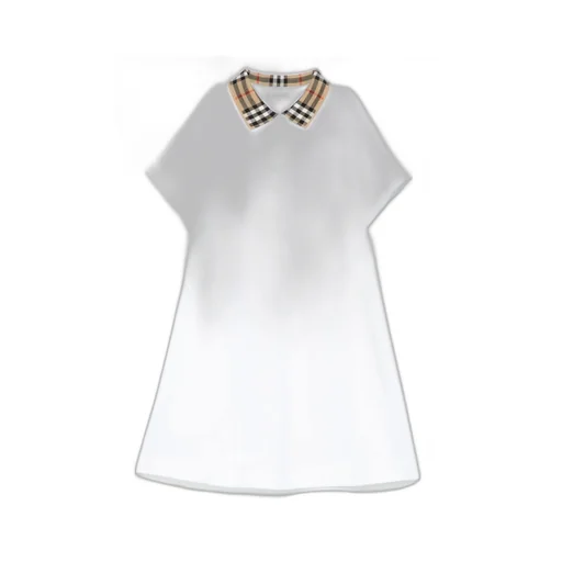 Burberry Kids Check Collar Polo Shirt Dress