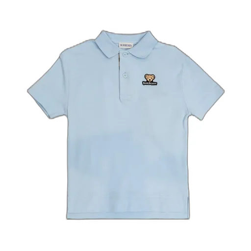 Burberry Kids Logo Embroidered Short-Sleeved Polo Shirt