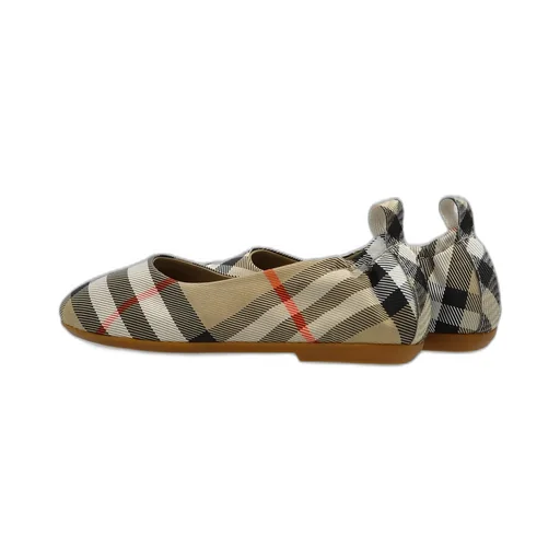 Burberry Kids Checked Slip-On Ballerinas