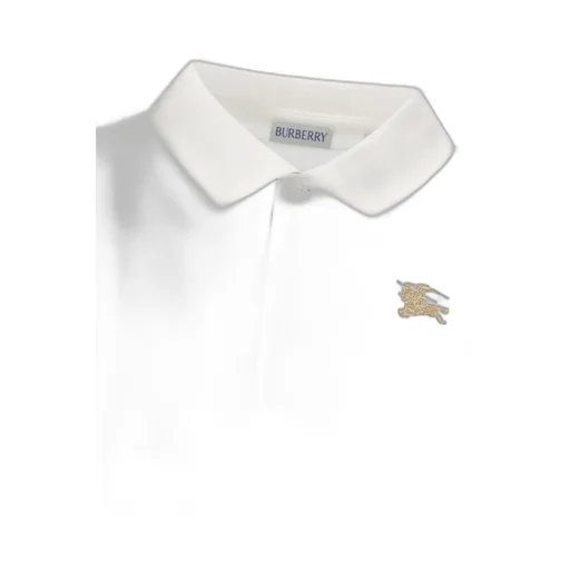 Burberry Kids Logo Embroidered Short Sleeved Polo Shirt