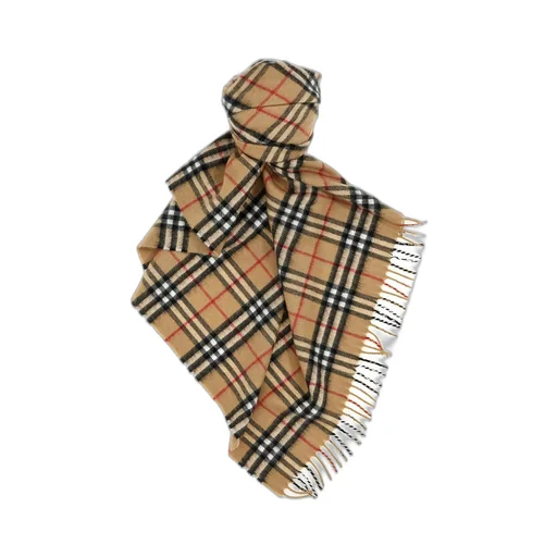 Burberry Kids Checked Fringed Blanket