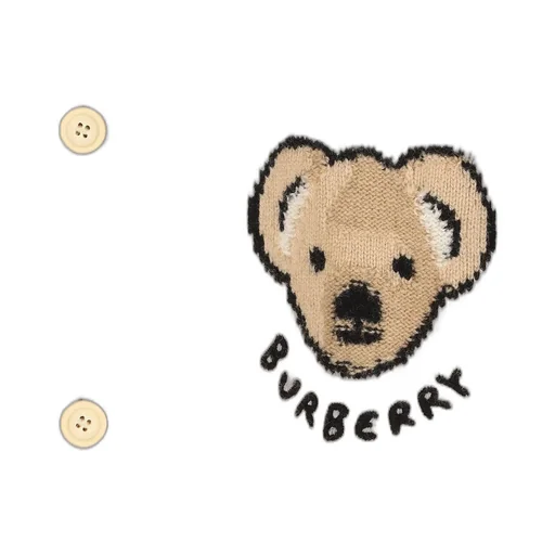 Burberry Kids Bear Intarsia-Knit Buttoned Cardigan