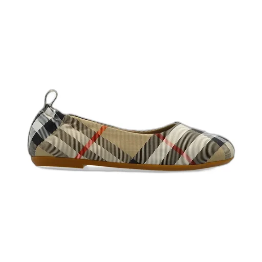 Burberry Kids Checked Slip-On Ballerinas