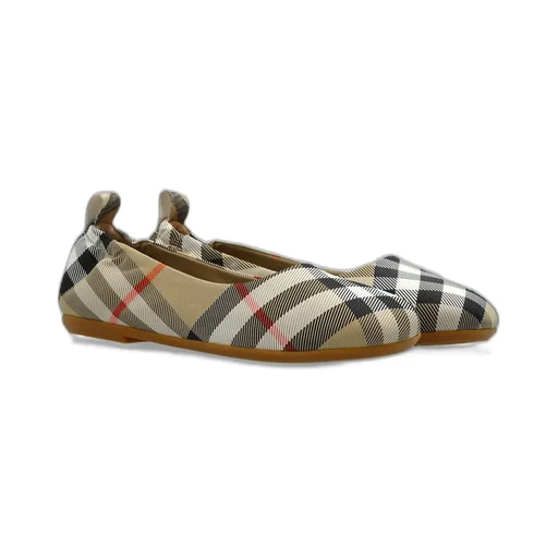 Burberry Kids Checked Slip-On Ballerinas