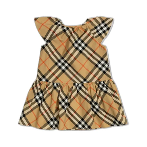 Burberry Kids Checked Ruffled Dress