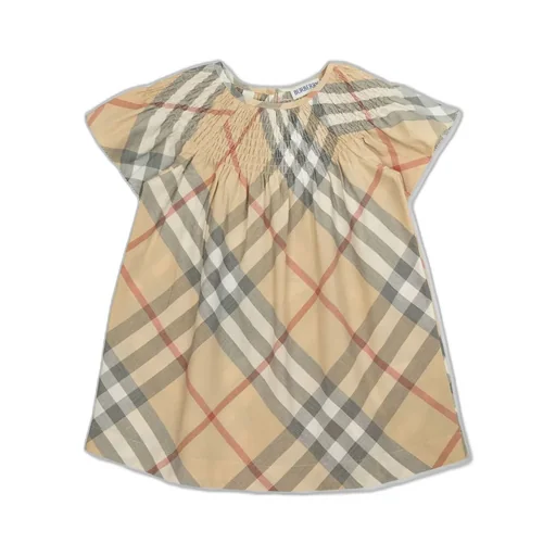 Burberry Kids Checked Crewneck Dress