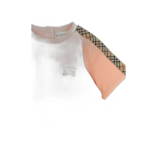 Burberry Kids Check Trim Crewneck T-Shirt