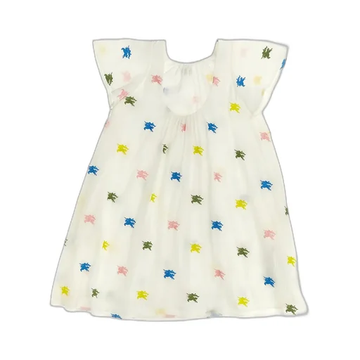 Burberry Kids Danalee Equestrian Knight Motif Midi Dress