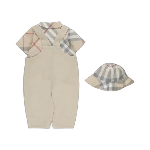 Burberry Kids Checked Three-Piece Baby Gift Set