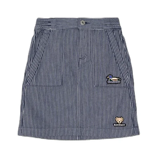 Burberry Kids Striped Logo Embroidered Skirt