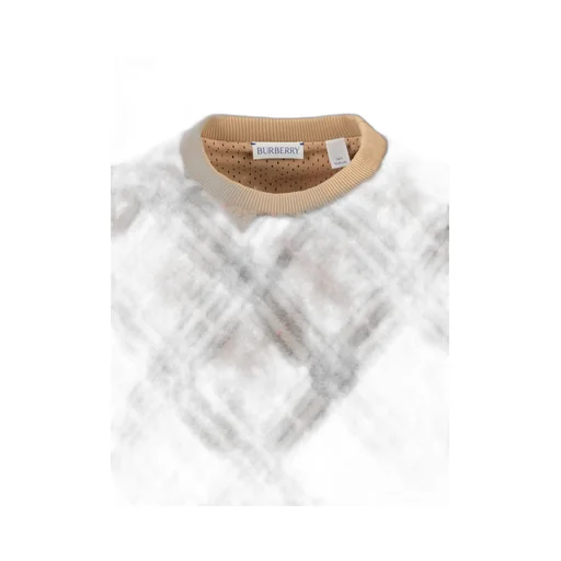 Burberry Kids Checked Crewneck Fleece Sweatshirt