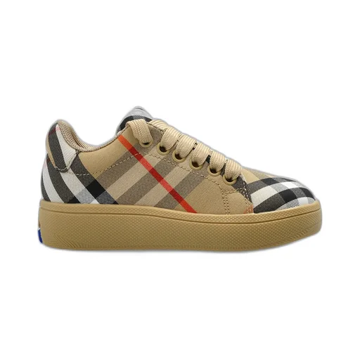 Burberry Kids Checkered Lace-Up Sneakers