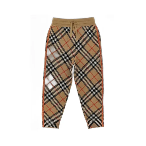 Burberry Kids Drawstring Tapered-Leg Trousers