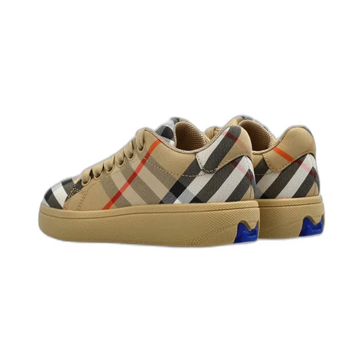 Burberry Kids Checkered Lace-Up Sneakers
