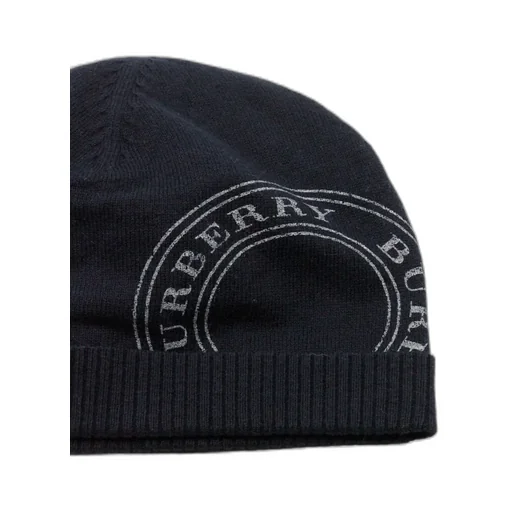 Burberry Kids Logo Printed Ribbed Beanie