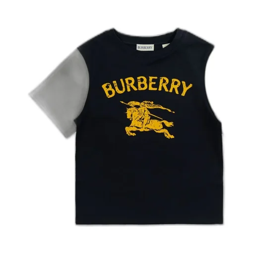 Burberry Kids Logo Printed Crewneck T-Shirt