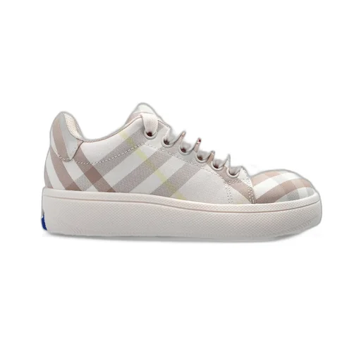 Burberry Kids Checked Lace-Up Sneakers