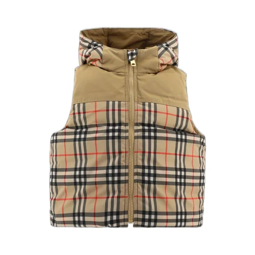 Burberry Kids Vintage Checked Reversible Zip-Up Hooded Gilet
