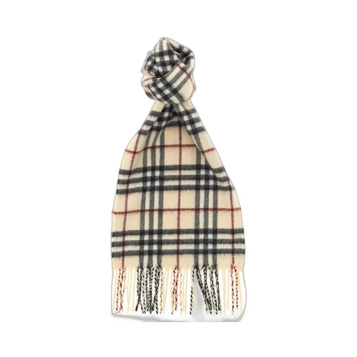 Burberry Kids Checked Fringed Edge Scarf